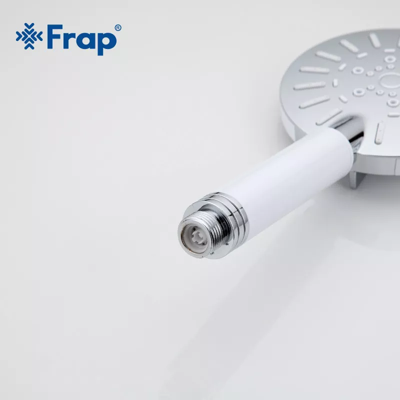 Frap Душова лійка F008, 3-режим, білий/хром