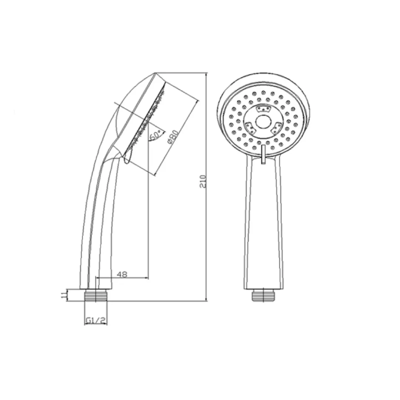 Frap Ручний душ F01, 3-режим, хром