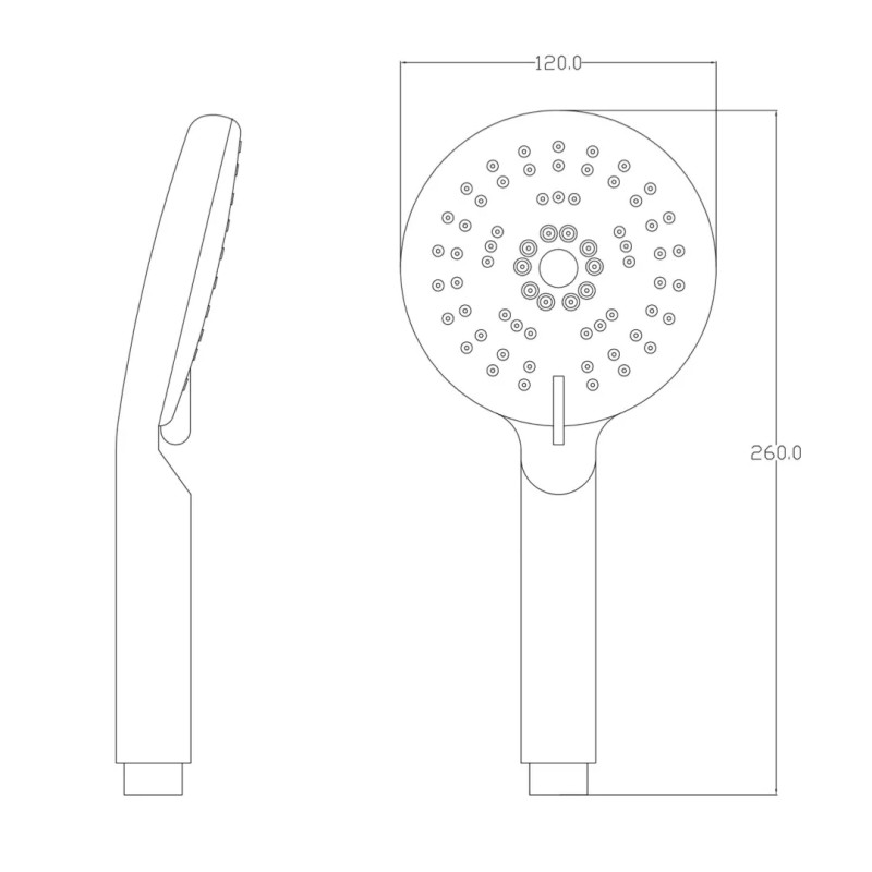 Frap Душова лійка F14, 5-режимів, хром
