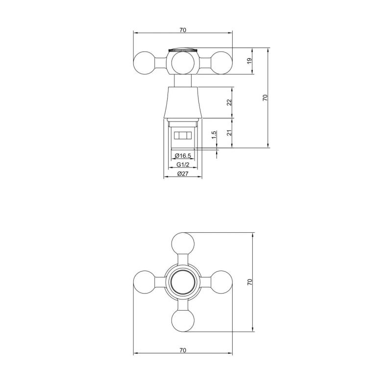 Frap Ручка із кран-буксою для змішувача F0019