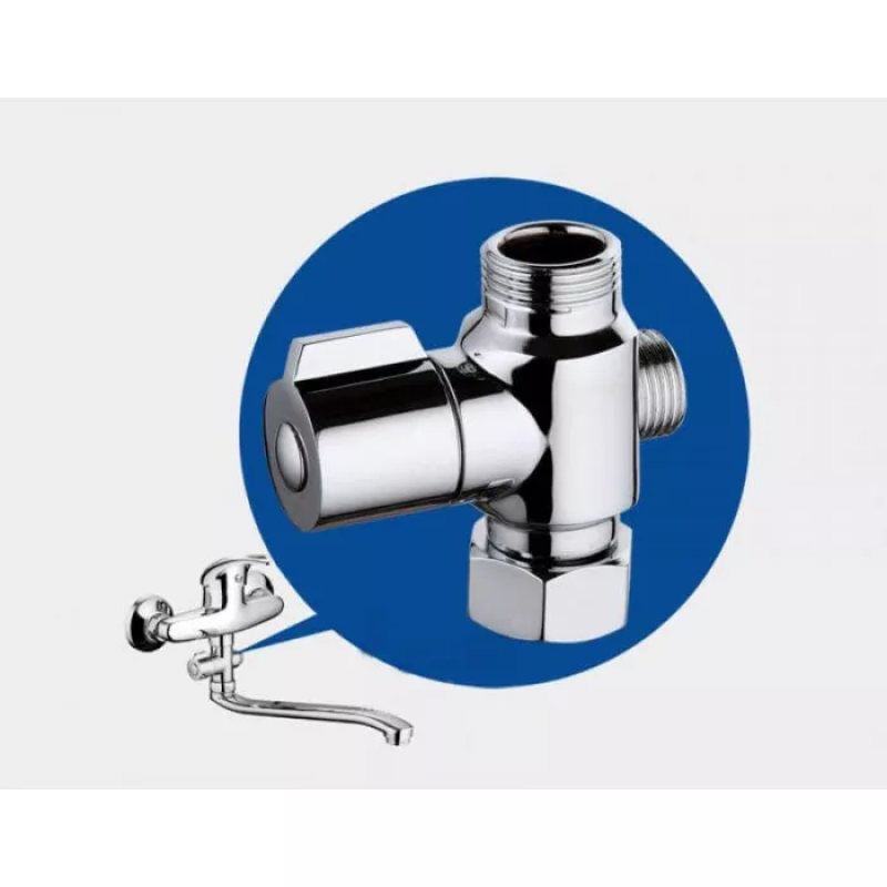 Frap Дивертор + кран-букс для змішувача FBBB поворотний, хром