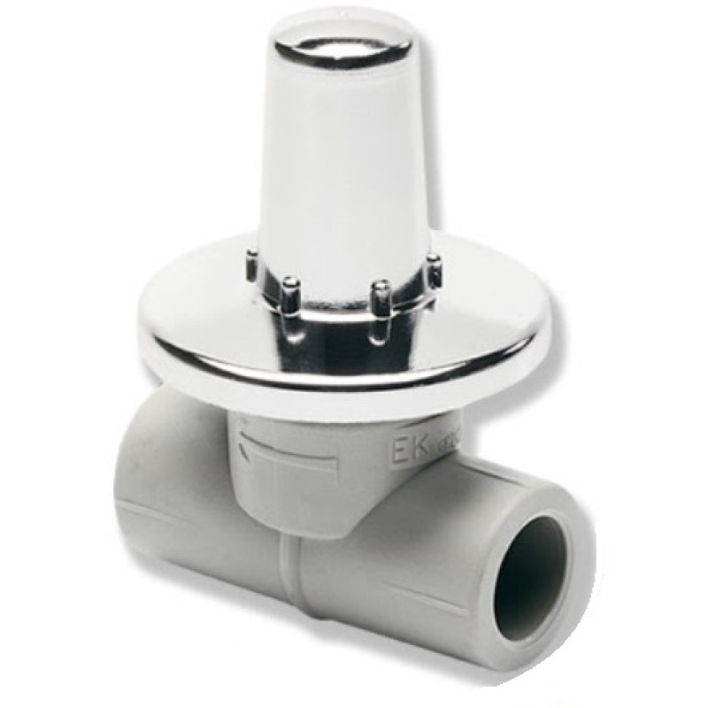 Wavin Вентиль під штукатурку прохідний з мет. кришкою 25мм (SVEPLK025X)