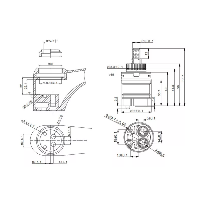 GAPPO Картридж G51-5 Sedal 35 мм