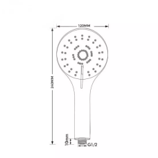 Frap Душовий набір IF301, (лійка 5-режимів, шланг, тримач)