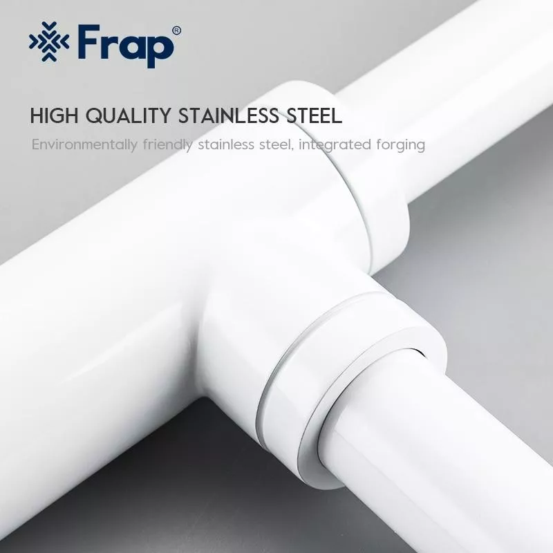 Frap Сифон для раковини F82-6 під донний клапан, латунь, білий