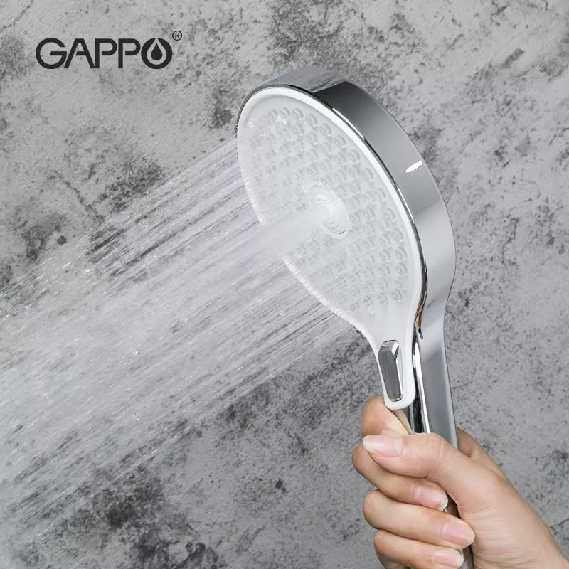 GAPPO Ручний душ G002, 3-режим, білий/хром