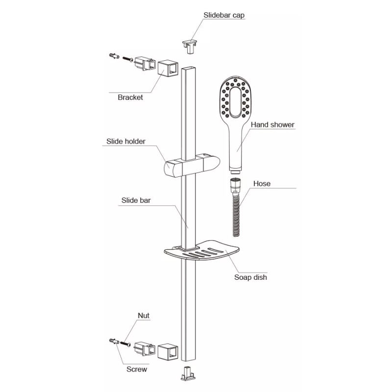GAPPO Душовий гарнітур G8011, хром