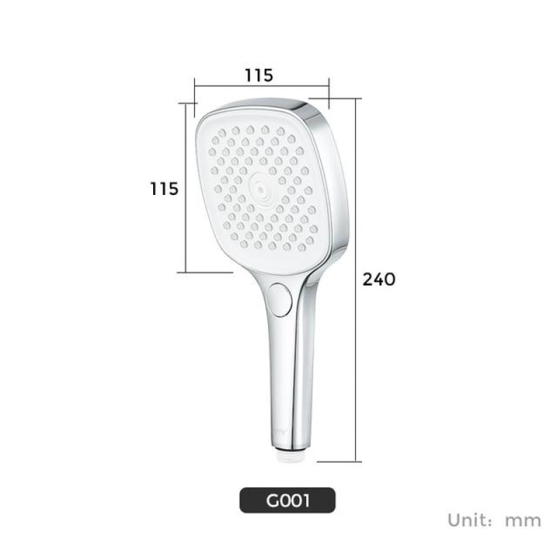 GAPPO Ручний душ G001, 3-режим, білий/хром