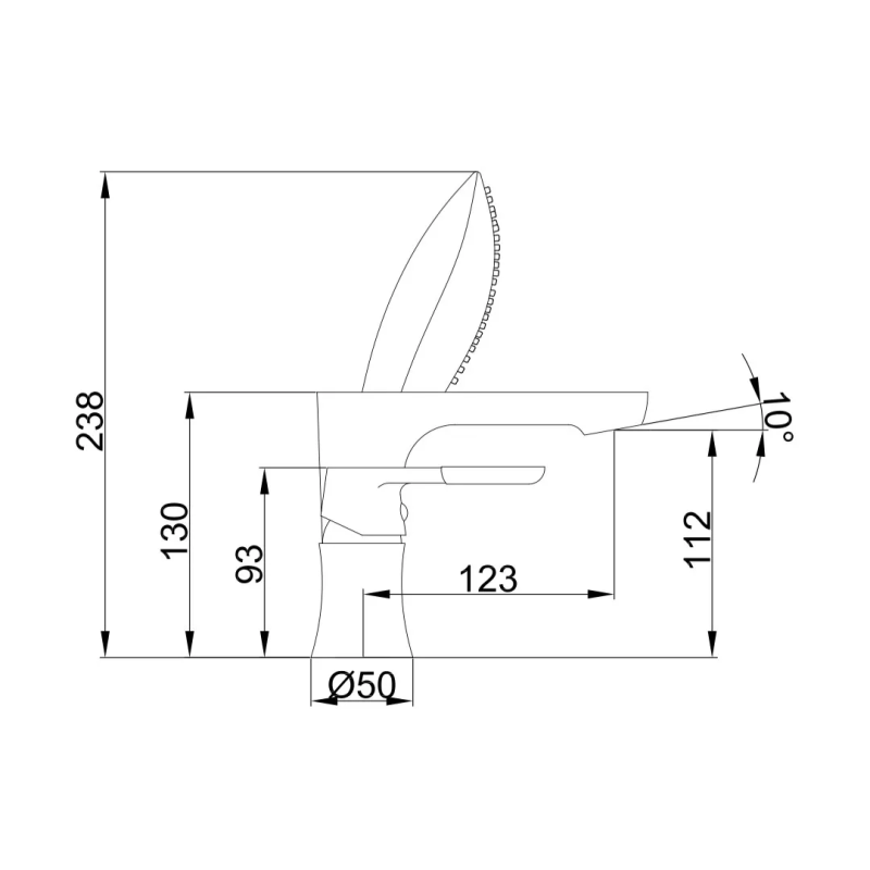 Frap Змішувач для ванни на борт F1134, білий/хром