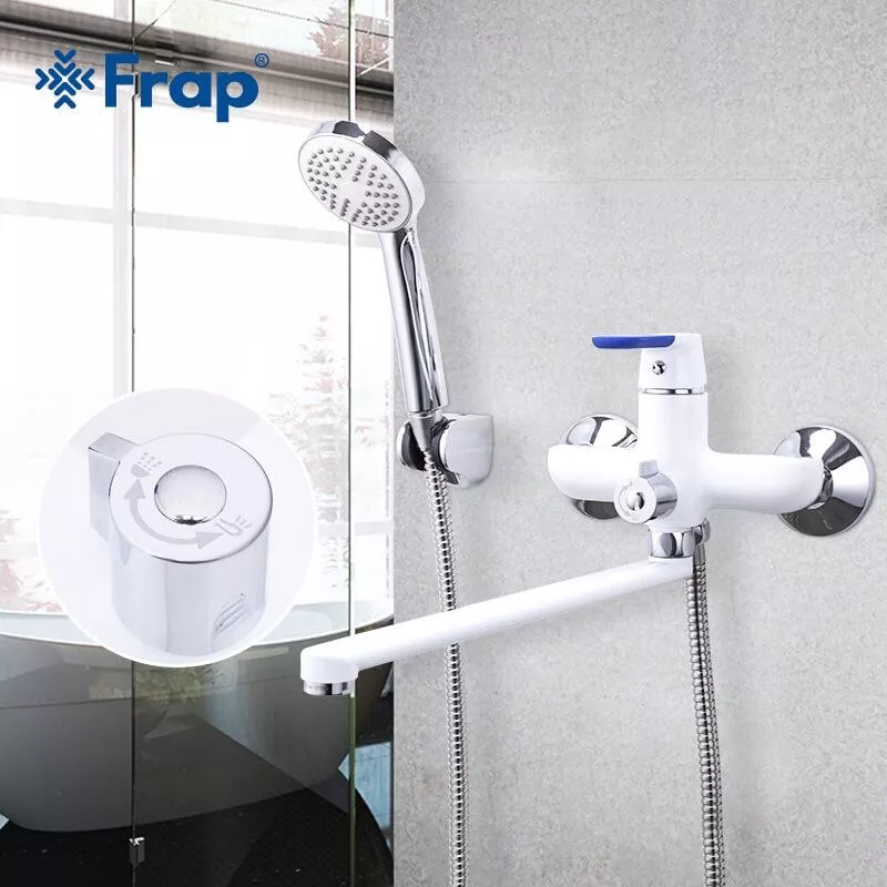 Frap Змішувач для ванни F2234, білий/хром