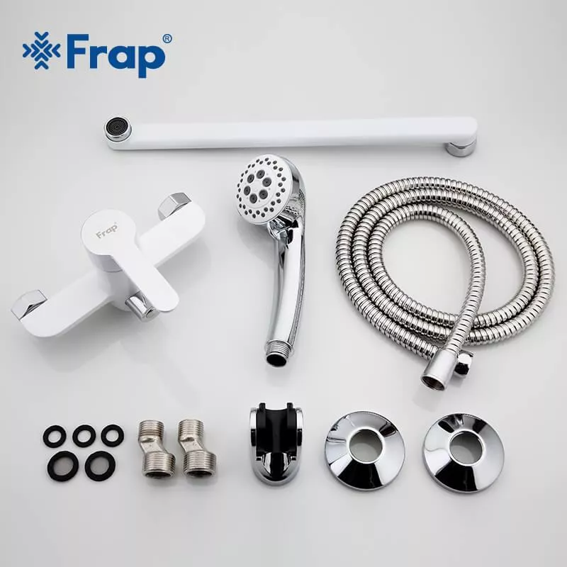 Frap Змішувач для ванни F2241, білий/хром