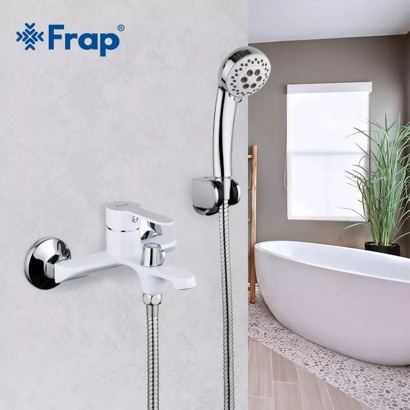 Frap Змішувач для ванни F3241, білий/хром