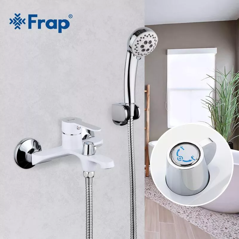 Frap Змішувач для ванни F3241, білий/хром