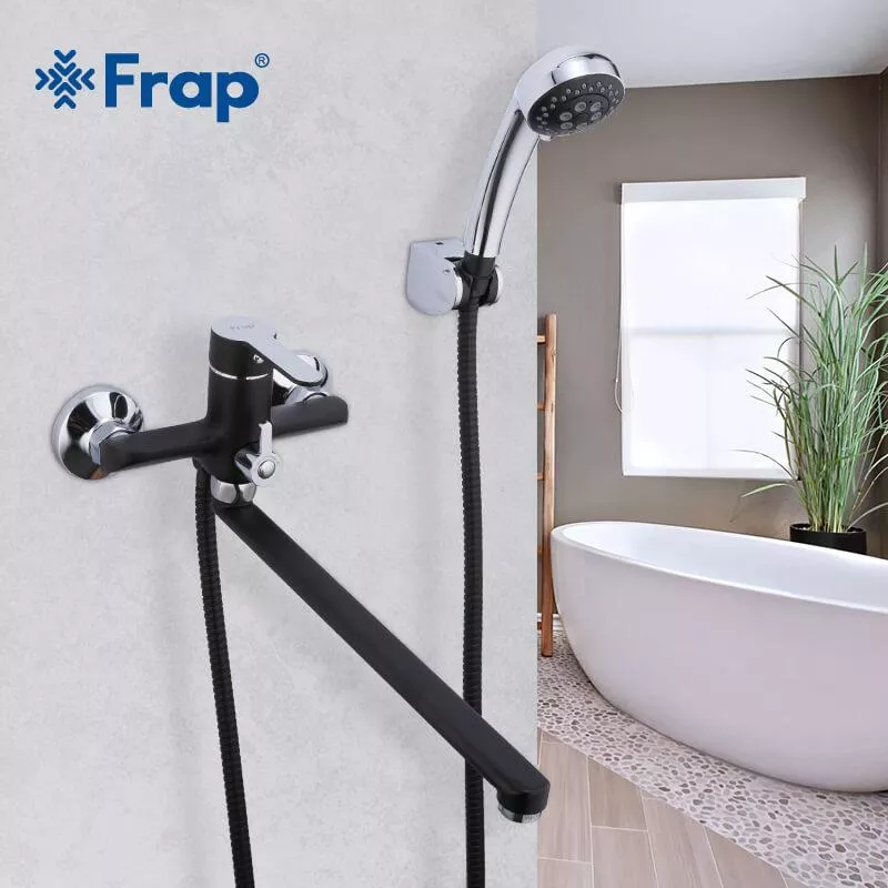 Frap Змішувач для ванни F2242, чорний/хром
