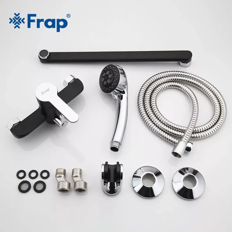 Frap Змішувач для ванни F2242, чорний/хром