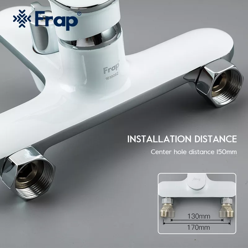 Frap Змішувач для ванни F3249, білий/хром