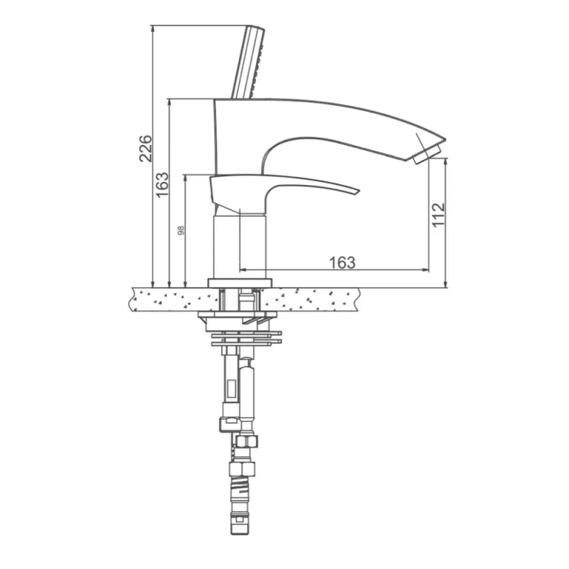 GAPPO Змішувач для ванни на борт G1107, хром