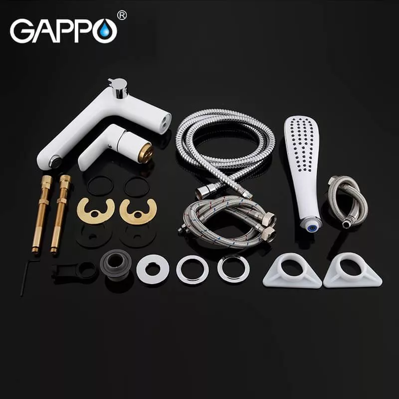 GAPPO Змішувач для ванни на борт G1148, білий/хром