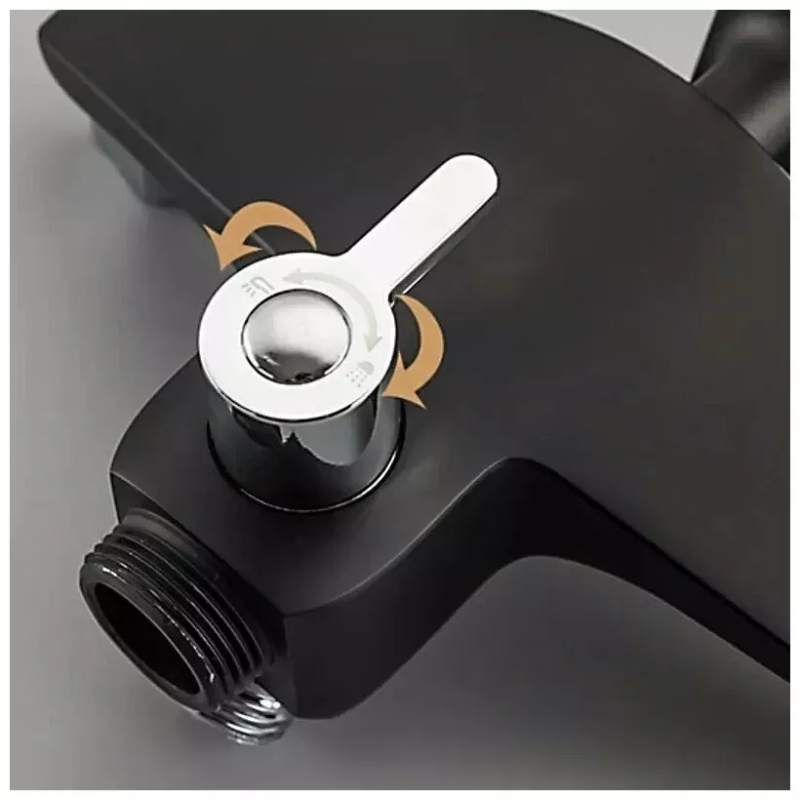 Frap Змішувач для ванни F2257, чорний/хром