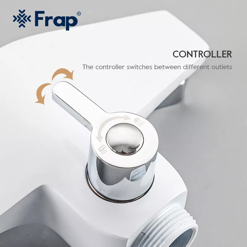 Frap Змішувач для ванни F2258, білий/хром