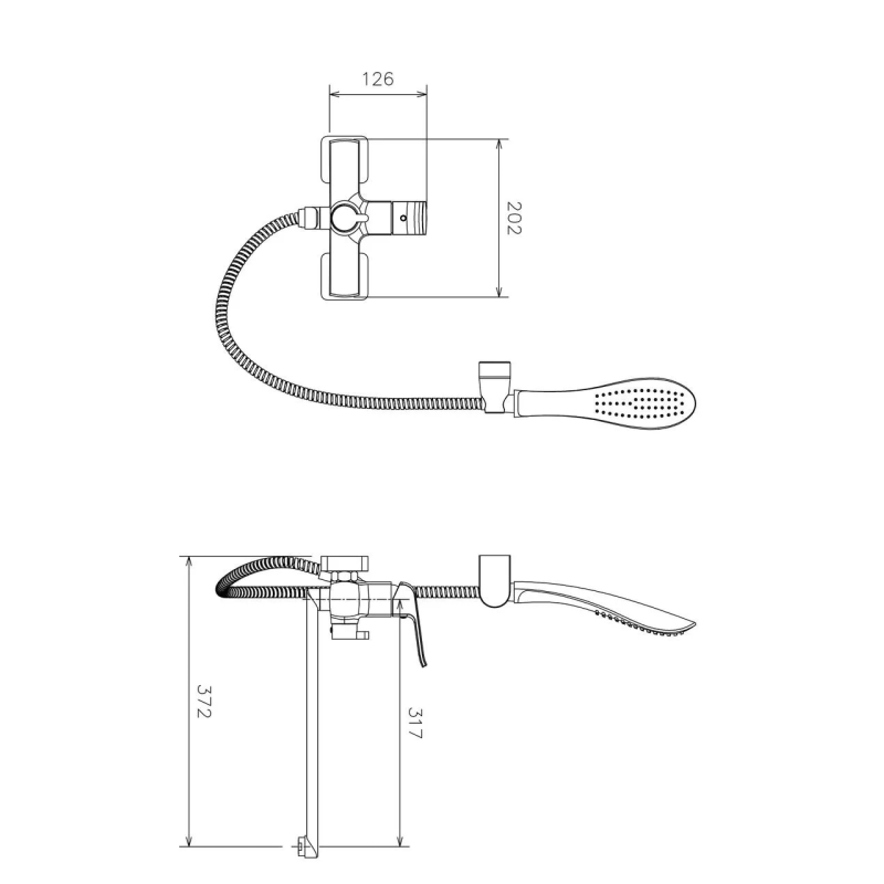 GAPPO Змішувач для ванни G2250-8, хром