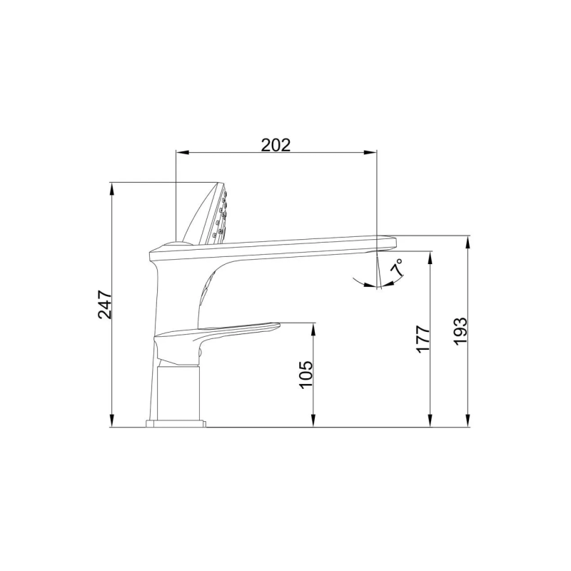 Frap Змішувач для ванни на борт F1149, білий/хром