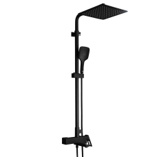 GAPPO Душова система G2417-6, вилив - перемикач на лійку, чорний