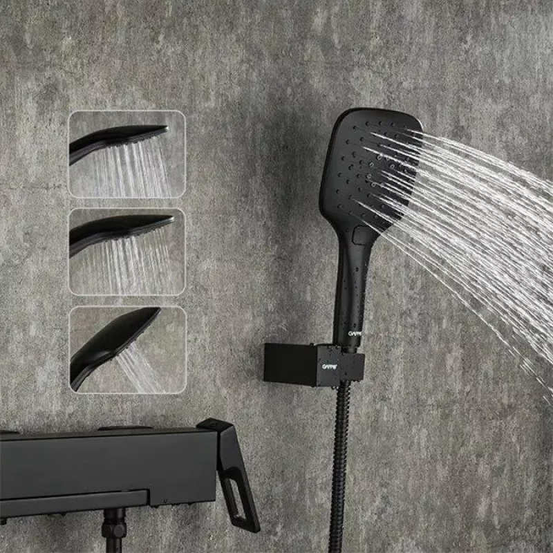 GAPPO Змішувач для ванни G3217-6, чорний