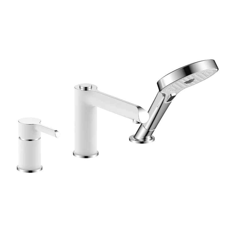 GAPPO Змішувач для ванни на борт G1103-8, білий/хром