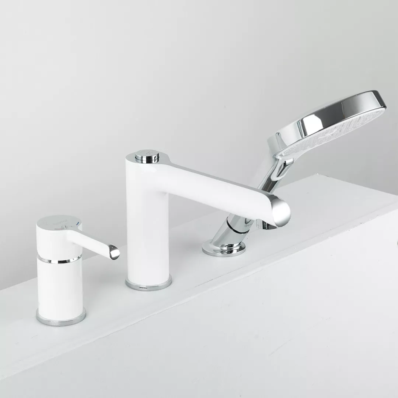 GAPPO Змішувач для ванни на борт G1103-8, білий/хром