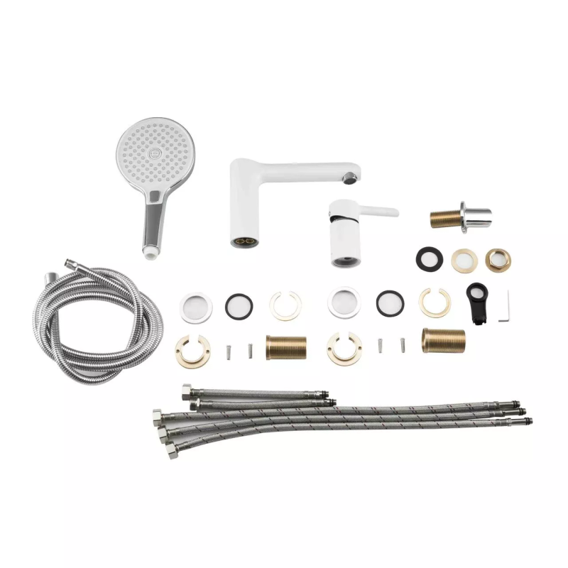 GAPPO Змішувач для ванни на борт G1103-8, білий/хром