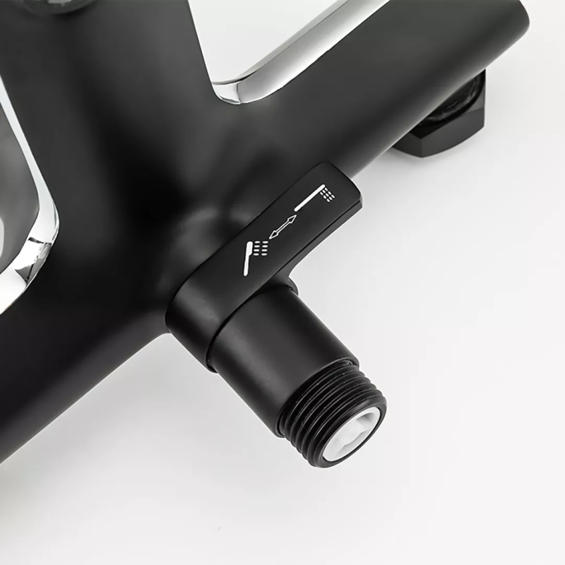 GAPPO Змішувач для ванни G3203-6, чорний/хром