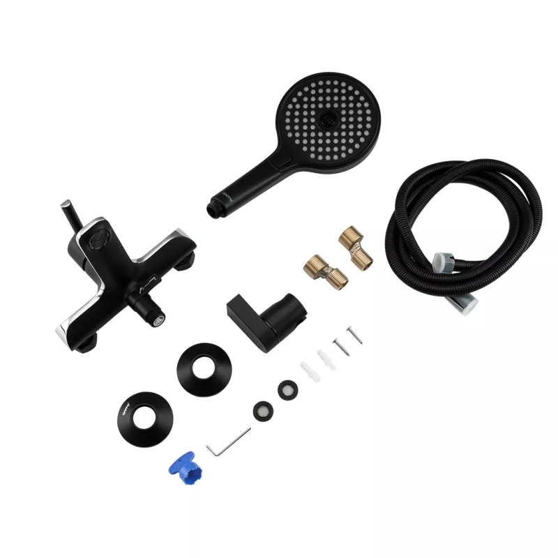 GAPPO Змішувач для ванни G3203-6, чорний/хром