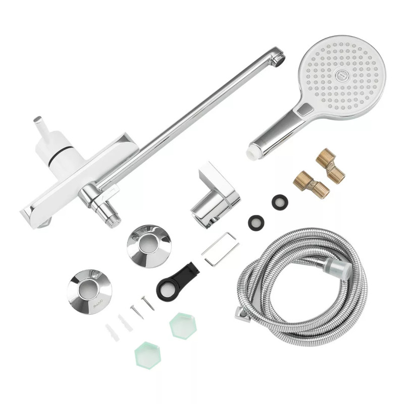 GAPPO Змішувач для ванни G2203-8, білий/хром