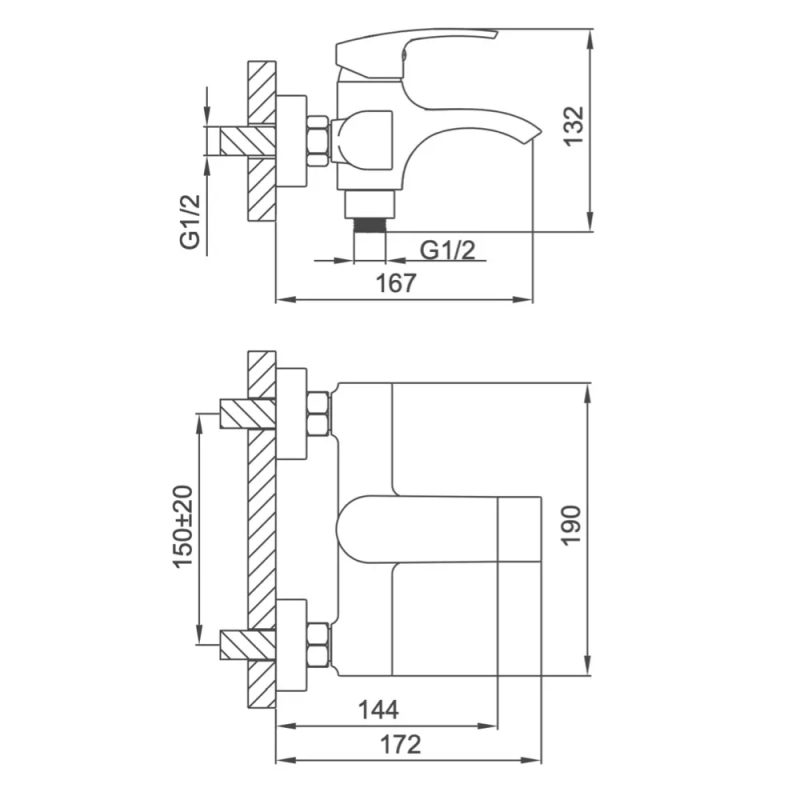 Frap Змішувач для ванни F3269