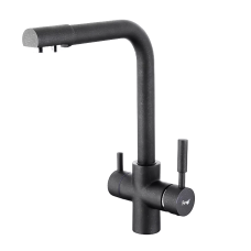 Frap Змішувач для кухні F4352-7 на дві води, чорний
