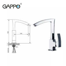 GAPPO Змішувач для кухні G4007, хром