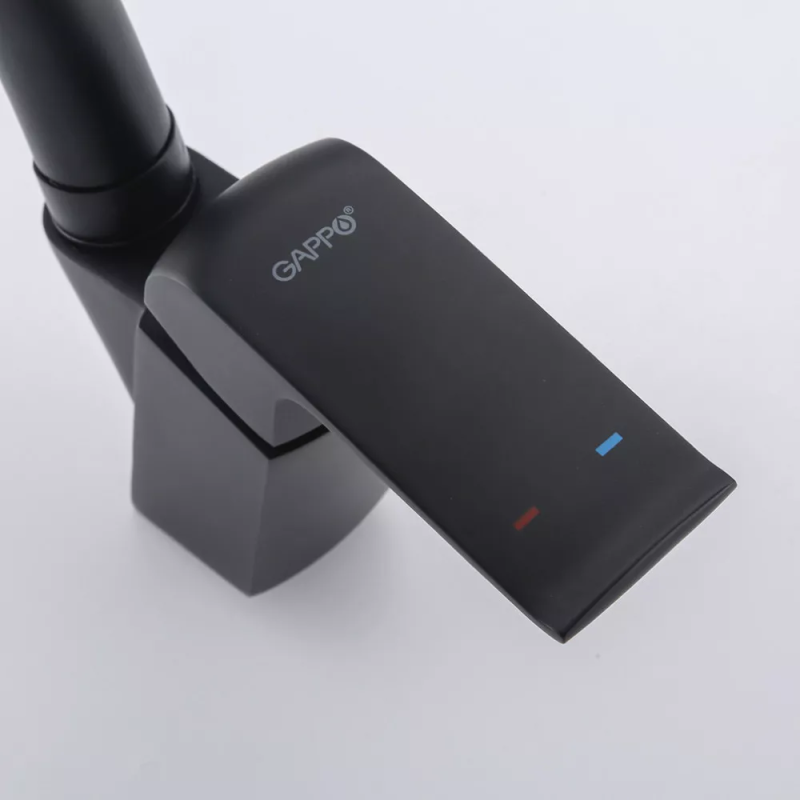 GAPPO Змішувач для кухні G4150 з висувним виливом, чорний