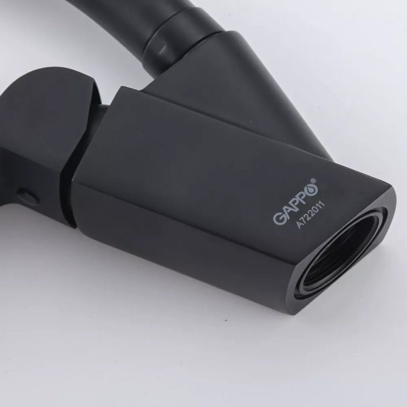 GAPPO Змішувач для кухні G4150 з висувним виливом, чорний