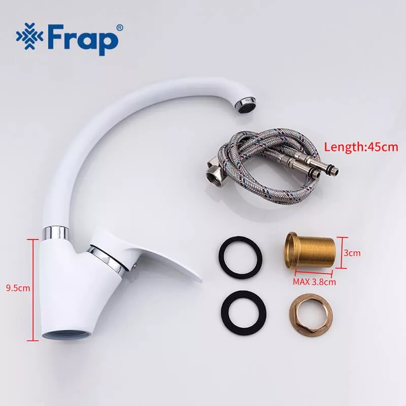 Frap Змішувач для кухні F4101-12, білий