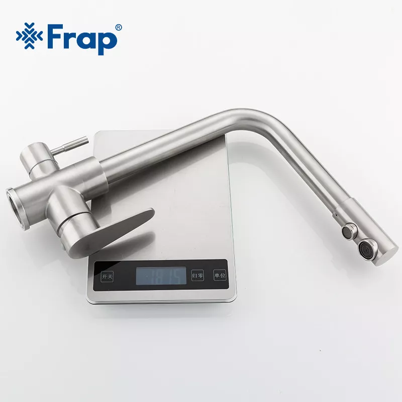 Frap Змішувач для кухні на дві води F4348, сатин