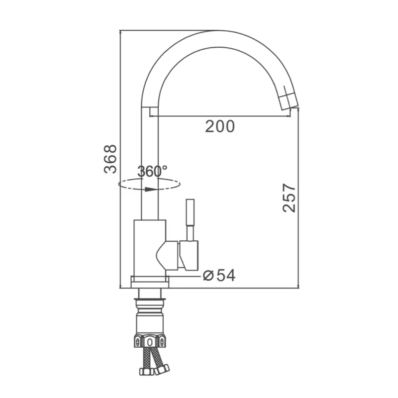Frap Змішувач для кухні F40899-4, чорний