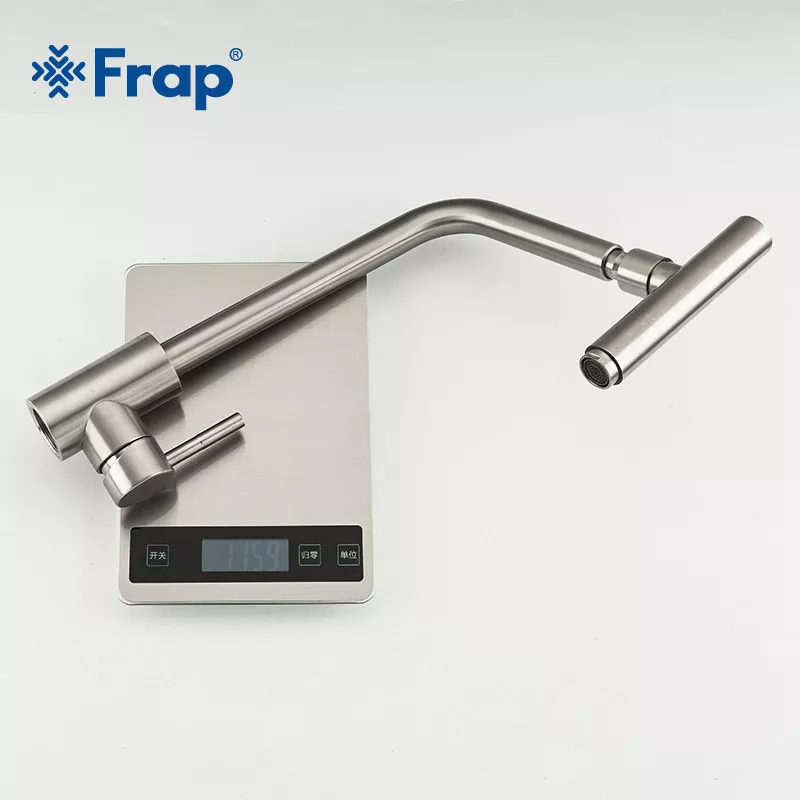 Frap Змішувач для кухні F44899 з поворотним виливом, сатин