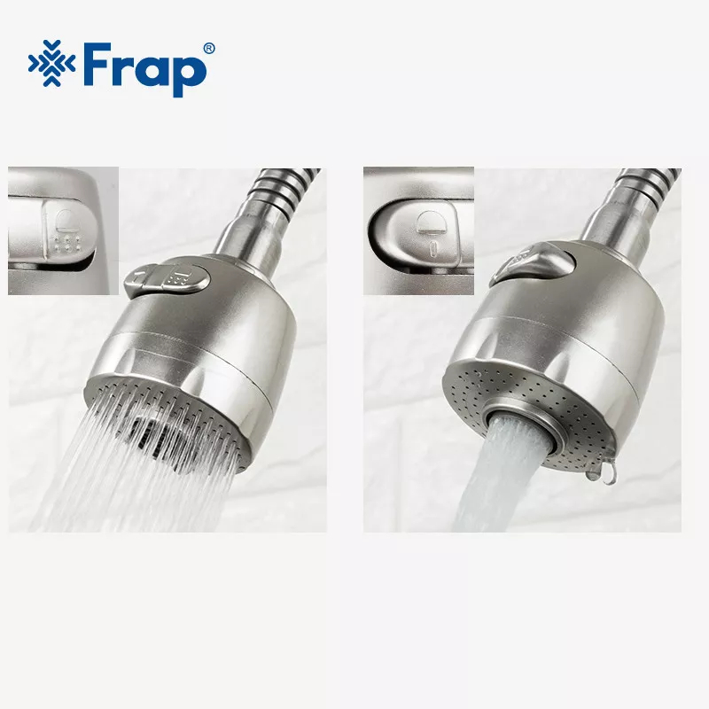 Frap Змішувач для кухні F44899-1 з гнучким виливом, 2 режими