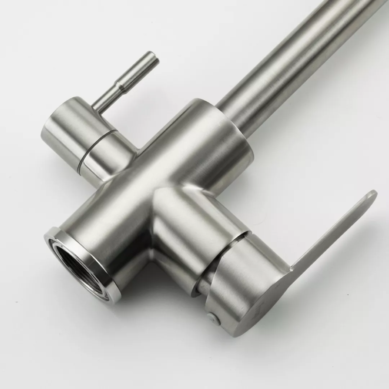 Frap Змішувач для кухні F43801 на дві води, сатин