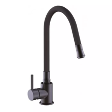 Frap Змішувач для кухні F40994-6 з гнучким виливом, чорний
