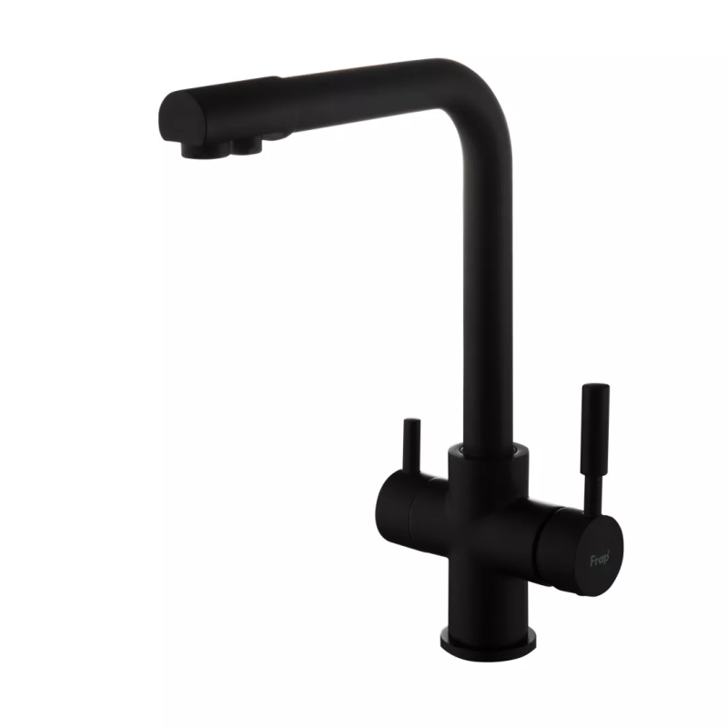 Frap Змішувач для кухні F4352-6 на дві води, чорний