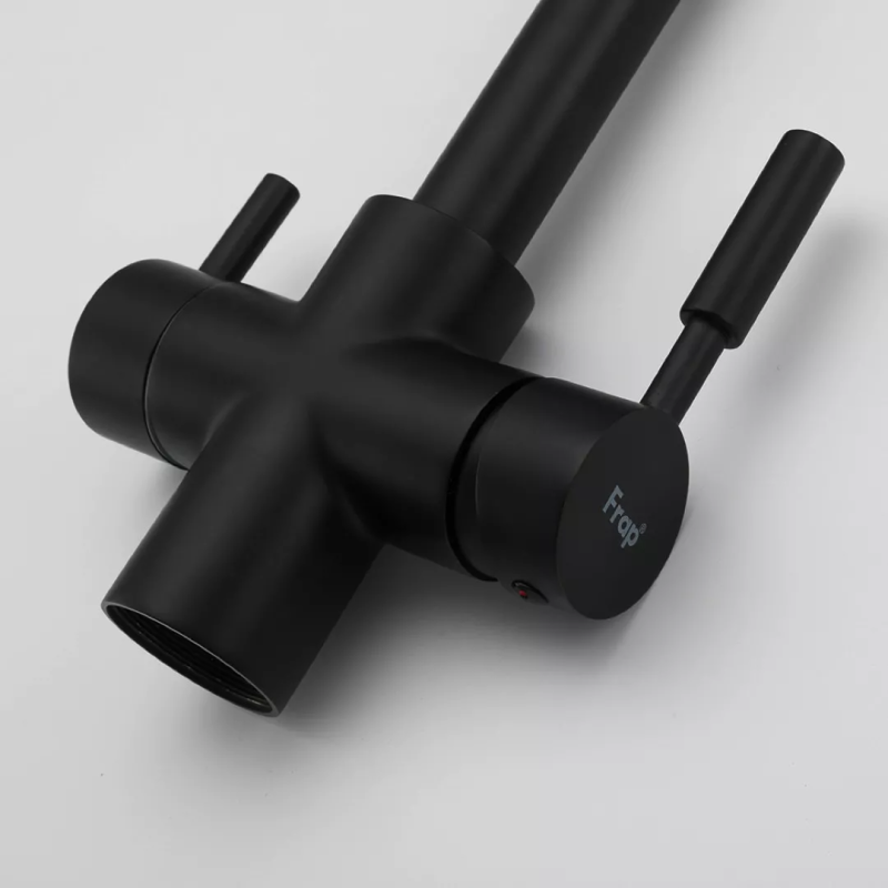 Frap Змішувач для кухні F4352-6 на дві води, чорний