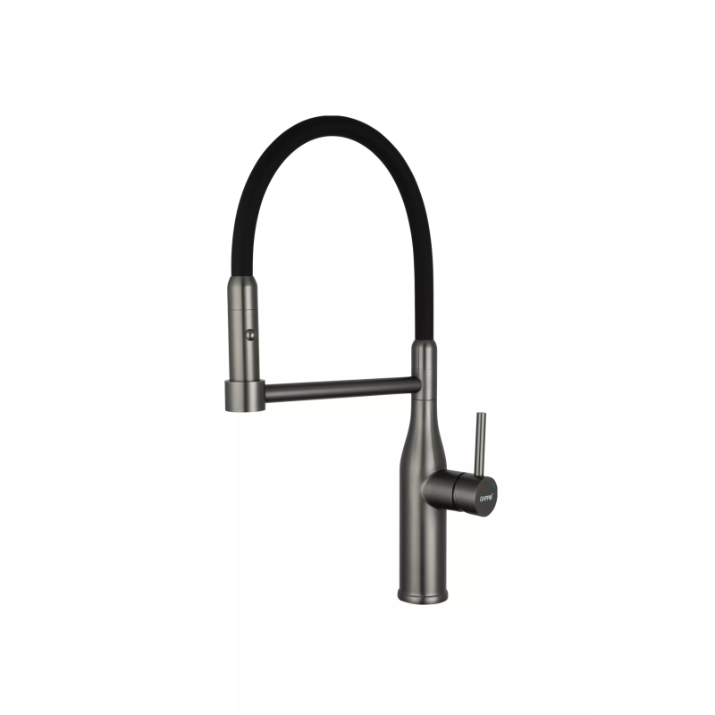 GAPPO Змішувач для кухні G4398-51 з гнучким виливом, 2 режими, чорний