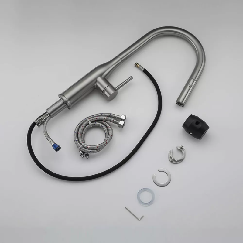 GAPPO Змішувач для кухні G4398-45 з висувним виливом, 2 режими, сатин